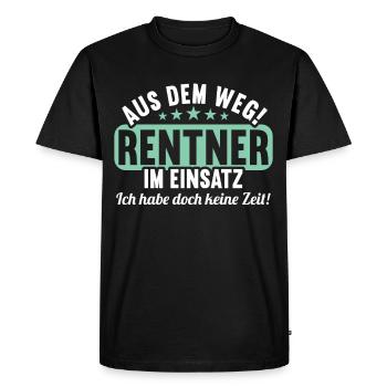 Pension 2023 Retraite Adieu pensionné 2023 - T-shirt Premium bio Homme - noir - Devant - Nico (187cm)