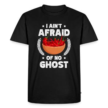 Je n’ai pas peur de la saveur de nourriture épicée fantôme - T-shirt Premium bio Homme - noir - Devant - Nico (187cm)