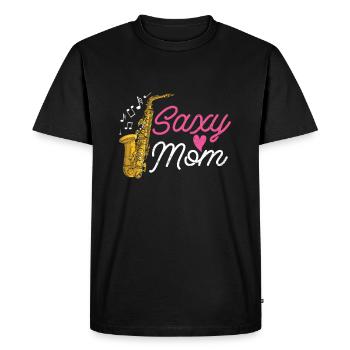 Saxy Mom Saxophone Musicien de jazz Saxophone - T-shirt Premium bio Homme - noir - Devant - Nico (187cm)