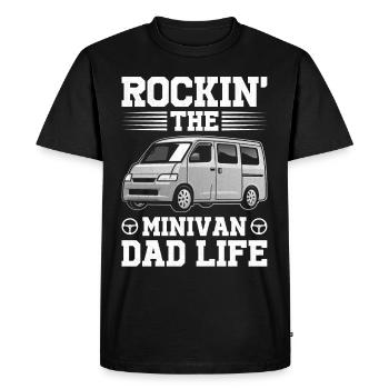 Papa conduit une fourgonnette Papa Mode de vie Pères Minifourgonnette - T-shirt Premium bio Homme - noir - Devant - Nico (187cm)