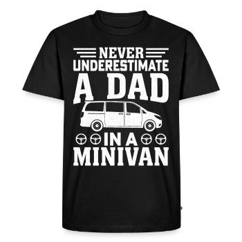Papa conduit Minivan Papa Conduire Pappas Minivan Gesc - T-shirt Premium bio Homme - noir - Devant - Nico (187cm)