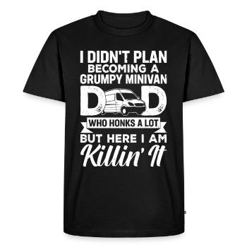 Papa travaille Conduit Minivan Papa Mode de vie Geschen - T-shirt Premium bio Homme - noir - Devant - Nico (187cm)