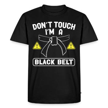 Jiu Jitsu Ne Touche Pas dans Un Jujutsu Ceinture Noire MMA - T-shirt Premium bio Homme - noir - Devant - Nico (187cm)