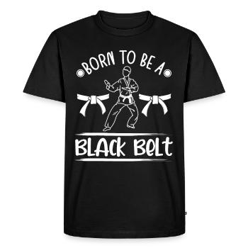 Jiu jitsu né pour être une ceinture noire Jujutsu MMA - T-shirt Premium bio Homme - noir - Devant - Nico (187cm)