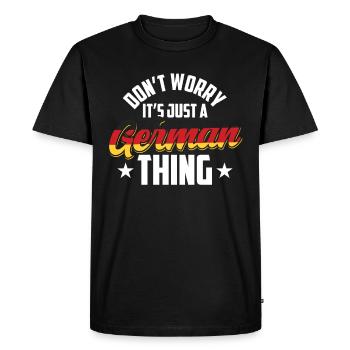 No fear is just a German thing German - Men's Premium Organic T-Shirt - black - Front - Nico (187cm)