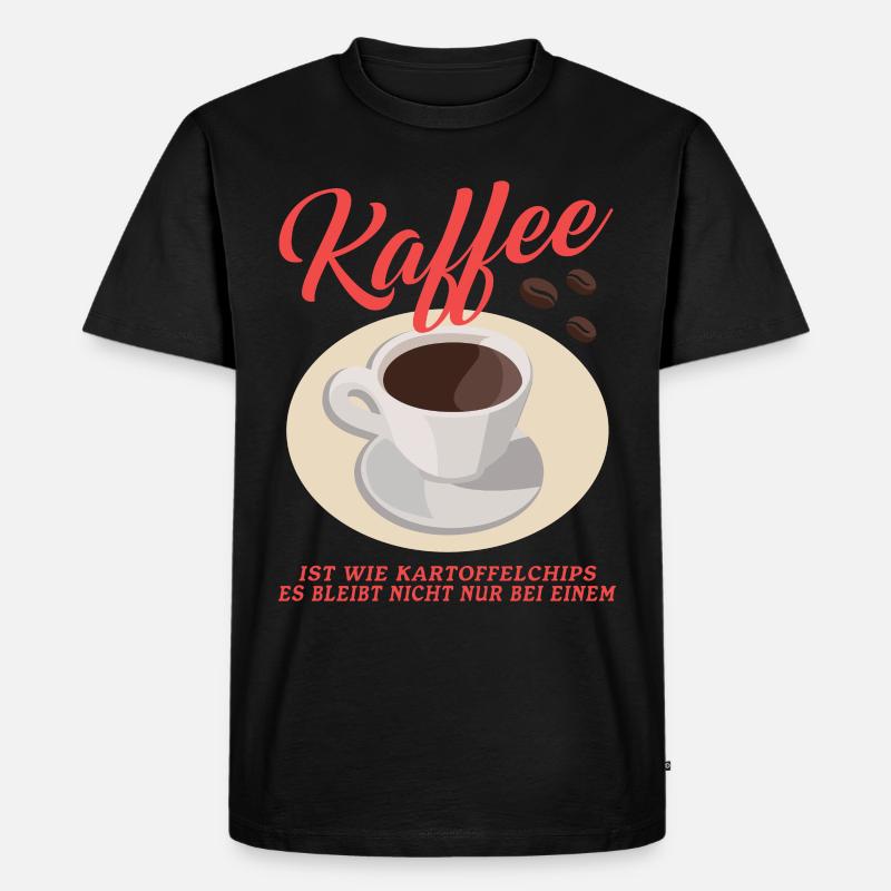 Kaffee Kaffeeliebhaber Kaffeetrinker Geschenk - Männer Premium Bio T-Shirt - Schwarz