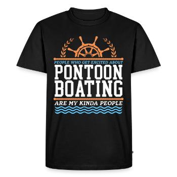 Pontoon Pontoon boat | Pontoon Captain Gift - Men's Premium Organic T-Shirt - black - Front - Nico (187cm)