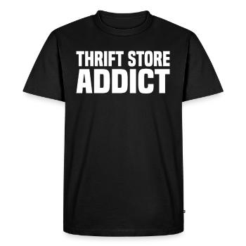 Magasin d’occasion Eco Hipster d’occasion - T-shirt Premium bio Homme - noir - Devant - Nico (187cm)