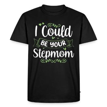 Je pourrais être votre belle-mère enfant mère mère d’accueil - T-shirt Premium bio Homme - noir - Devant - Nico (187cm)