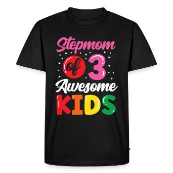 Belle-mère de trois grands enfants - T-shirt Premium bio Homme - noir - Devant - Nico (187cm)