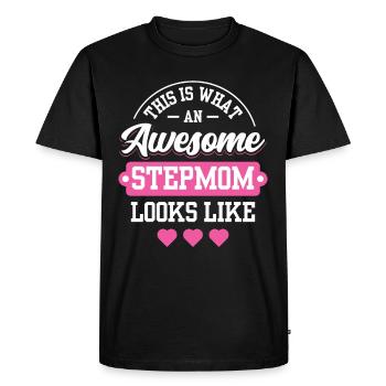 Voici à quoi ressemble une grande belle-mère - T-shirt Premium bio Homme - noir - Devant - Nico (187cm)