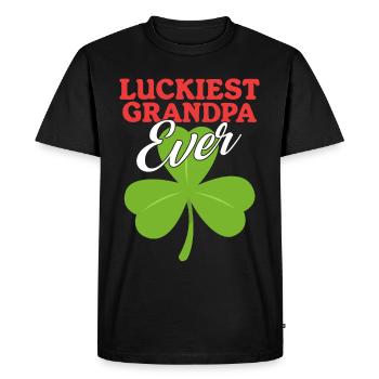 Cadeau irlandais de la Saint-Patrick le plus chanceux - T-shirt Premium bio Homme - noir - Devant - Nico (187cm)