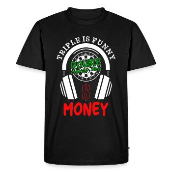 Funny Darts Dart Motif de casque - T-shirt Premium bio Homme - noir - Devant - Nico (187cm)