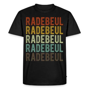 Radebeul City Retro Vintage - Men's Premium Organic T-Shirt - black - Front - Nico (187cm)