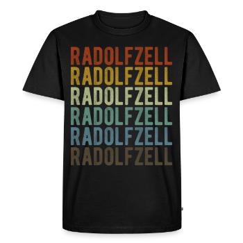 Radolfzell City Retro Vintage - Men's Premium Organic T-Shirt - black - Front - Nico (187cm)