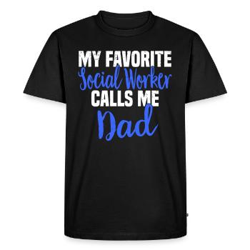 Social Work Social Work Social Work Dad - Men's Premium Organic T-Shirt - black - Front - Nico (187cm)