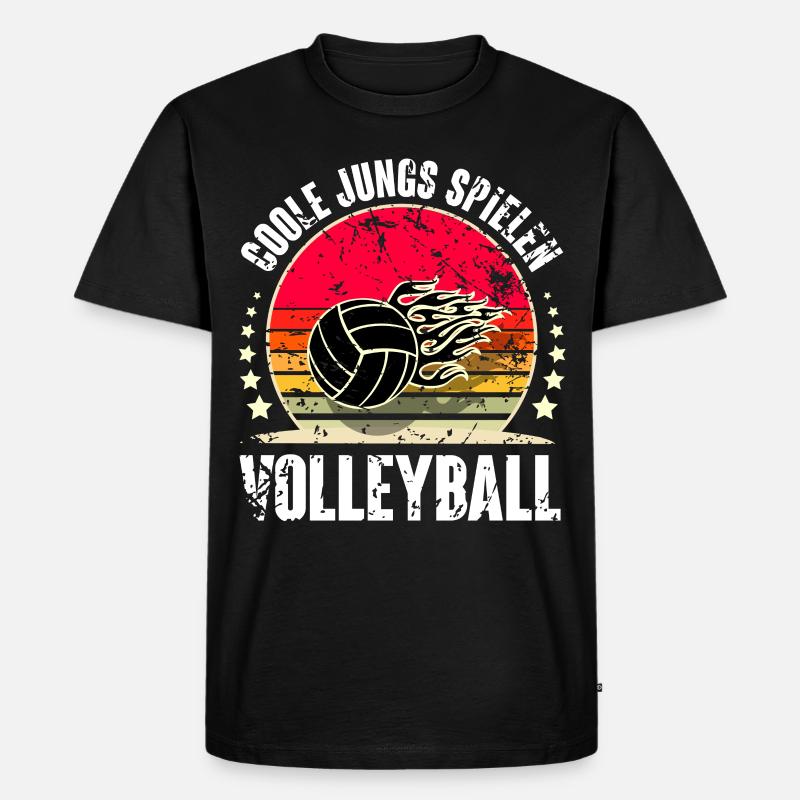 Volleyball - Männer Premium Bio T-Shirt - Schwarz