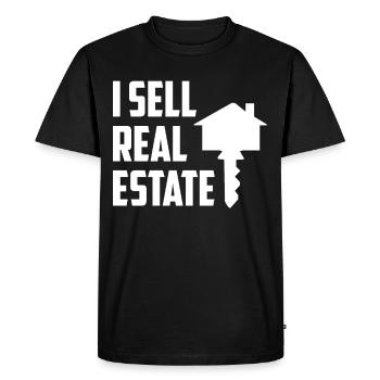 Je vends des maisons immobilières agents immobiliers - T-shirt Premium bio Homme - noir - Devant - Nico (187cm)