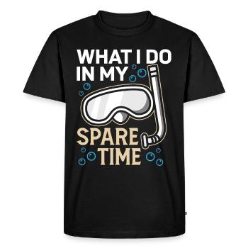 Plongée en apnée dans mon temps libre Plongeur de plongée apnée - T-shirt Premium bio Homme - noir - Devant - Nico (187cm)
