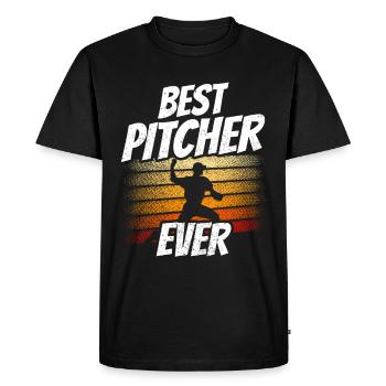 Best Baseball Pitcher Ever Hobby Pitcher - Men's Premium Organic T-Shirt - black - Front - Nico (187cm)