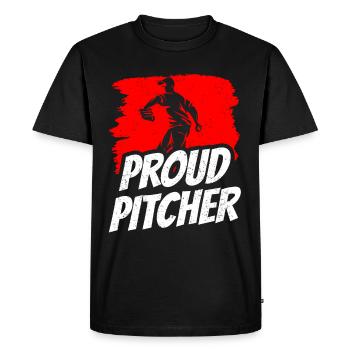 Fier lanceur de baseball Lanceur Hobby - T-shirt Premium bio Homme - noir - Devant - Nico (187cm)