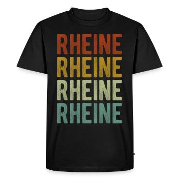 Rheine Stadt Rétro Vintage - T-shirt Premium bio Homme - noir - Devant - Nico (187cm)