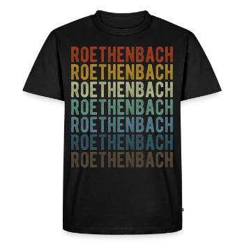 Roethenbach Stadt Retro Vintage - Men's Premium Organic T-Shirt - black - Front - Nico (187cm)