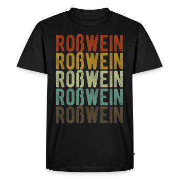 Roßwein Stadt Retro Vintage - Men's Premium Organic T-Shirt - black - Front - Nico (187cm)