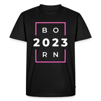 Born 2023 - Born in 2023 birth or - Men's Premium Organic T-Shirt - black - Front - Nico (187cm)