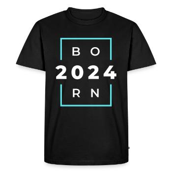 Né en 2024 - Né en 2024 ou - T-shirt Premium bio Homme - noir - Devant - Nico (187cm)