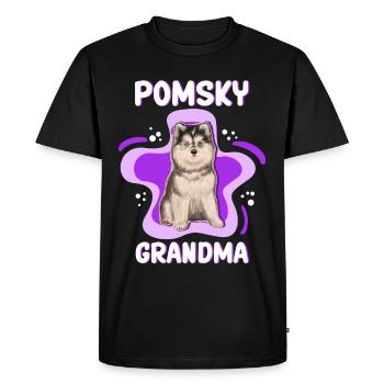 Pomsky Grandma Dog Dog Dog Owner Cadeau - T-shirt Premium bio Homme - noir - Devant - Nico (187cm)
