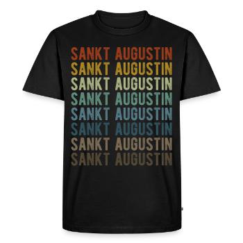 Sankt Augustin Town Rétro Vintage - T-shirt Premium bio Homme - noir - Devant - Nico (187cm)