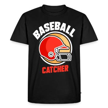 Receveur de baseball Receveur de baseball Joueur amateur - T-shirt Premium bio Homme - noir - Devant - Nico (187cm)