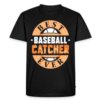 Best Baseball Catcher Ever Catcher Hobby - Men's Premium Organic T-Shirt - black - Front - Nico (187cm)