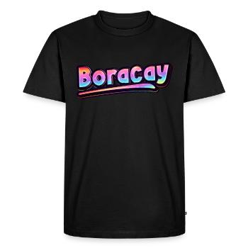 Vintage Philippines Holiday Asia Boracay - Men's Premium Organic T-Shirt - black - Front - Nico (187cm)