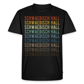 Schwaebisch Hall City Retro Vintage - T-shirt Premium bio Homme - noir - Devant - Nico (187cm)