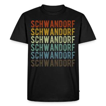 Schwandorf City Rétro Vintage - T-shirt Premium bio Homme - noir - Devant - Nico (187cm)