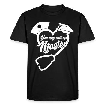 HBCU Infirmière Stolz Histoire Noir sur - T-shirt Premium bio Homme - noir - Devant - Nico (187cm)