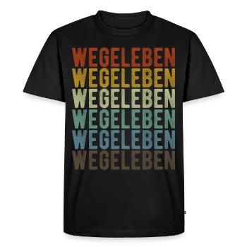 Wegeleben Stadt Retro Vintage - Men's Premium Organic T-Shirt - black - Front - Nico (187cm)