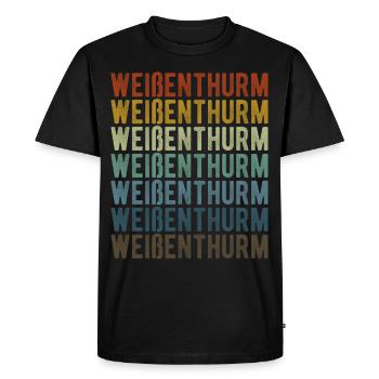 Weißenthurm Stadt Retro Vintage - Men's Premium Organic T-Shirt - black - Front - Nico (187cm)