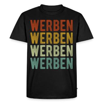 Advertise City Retro Vintage - Men's Premium Organic T-Shirt - black - Front - Nico (187cm)