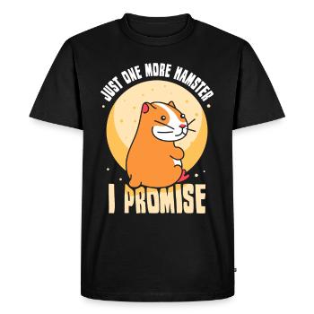 Un seul hamster de plus promis au propriétaire de l’animal - T-shirt Premium bio Homme - noir - Devant - Nico (187cm)