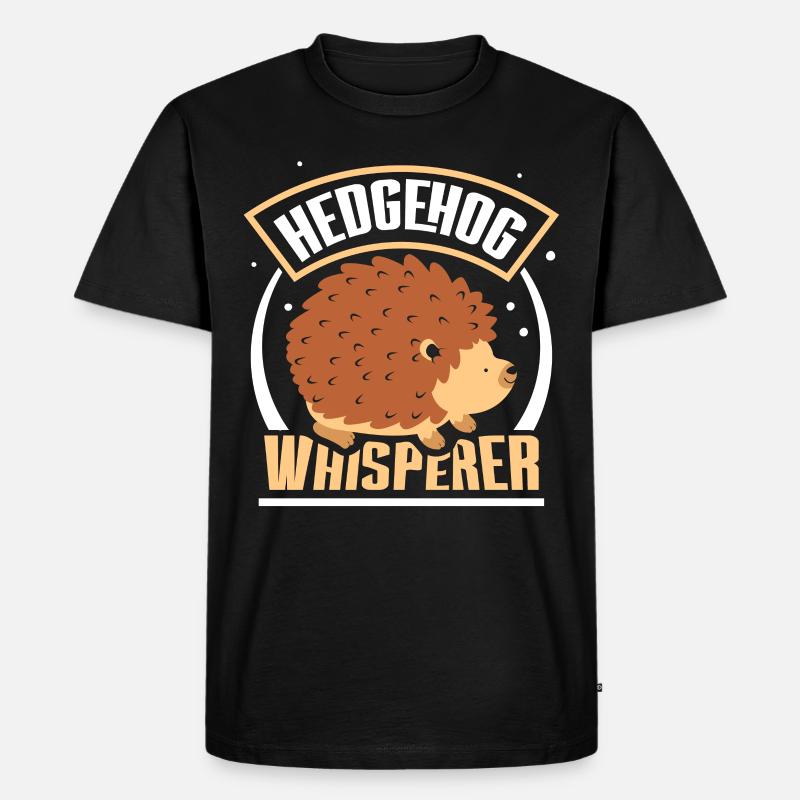 Igel Flüsterer Sprüche Haustier Süß - Männer Premium Bio T-Shirt - Schwarz