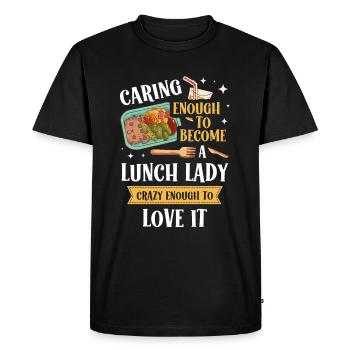 Assez attentionné pour faire un déjeuner Lady Cafétéria - T-shirt Premium bio Homme - noir - Devant - Nico (187cm)