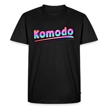 Vintage Indonésie Holiday Travel Asia Komodo - T-shirt Premium bio Homme - noir - Devant - Nico (187cm)