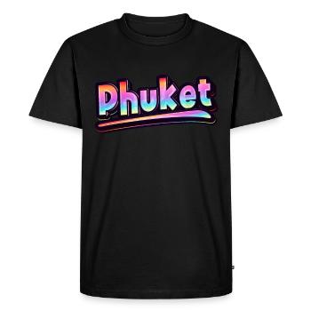 Vintage Thaïlande Vacances Asie Thaï Phuket - T-shirt Premium bio Homme - noir - Devant - Nico (187cm)