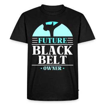 Future Black Belt Holder Black Belt - Men's Premium Organic T-Shirt - black - Front - Nico (187cm)