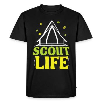 Scouts Life Camp Family Scouting - Men's Premium Organic T-Shirt - black - Front - Nico (187cm)