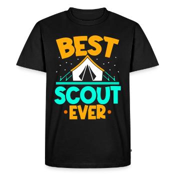 Best Scout ever clan tent camp - Men's Premium Organic T-Shirt - black - Front - Nico (187cm)