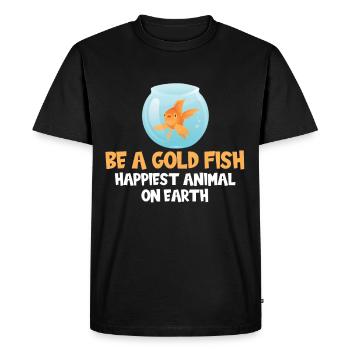 Poisson rouge vintage Carpe Japon Aquarium Poisson rouge - T-shirt Premium bio Homme - noir - Devant - Nico (187cm)